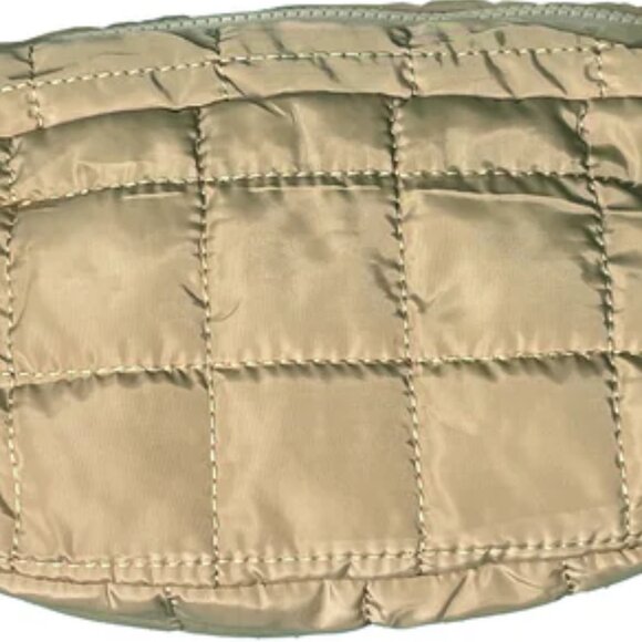 NWT Puffy Quilted Y2K Tan Shoulder Bag - Picture 4 of 6